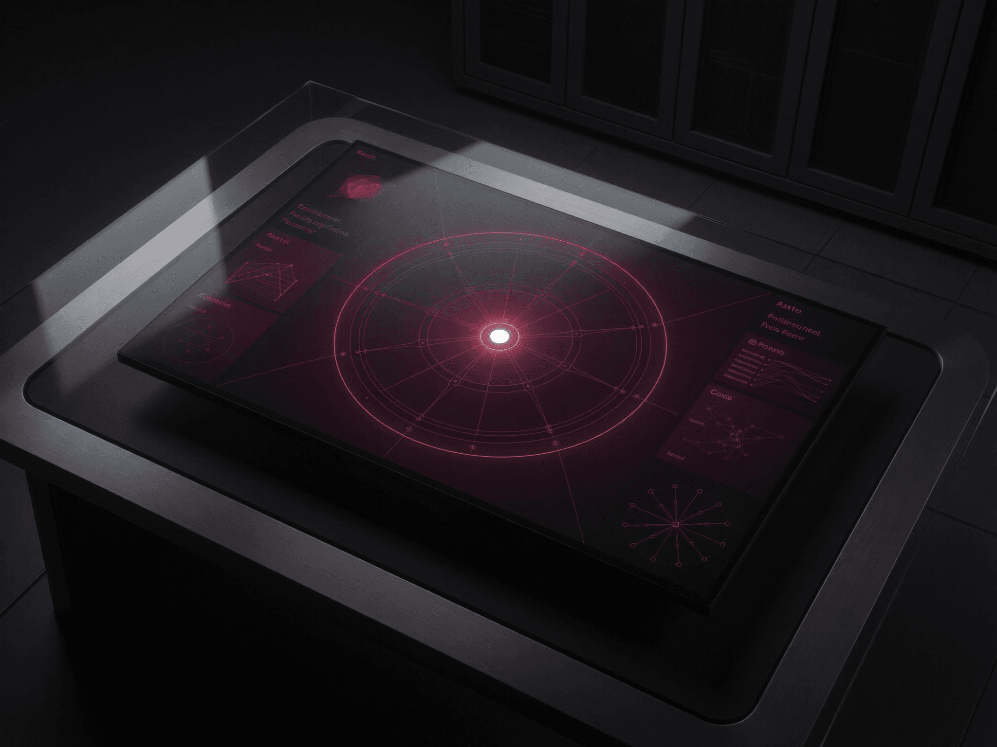 Tactical radar table displaying threat assessment data
